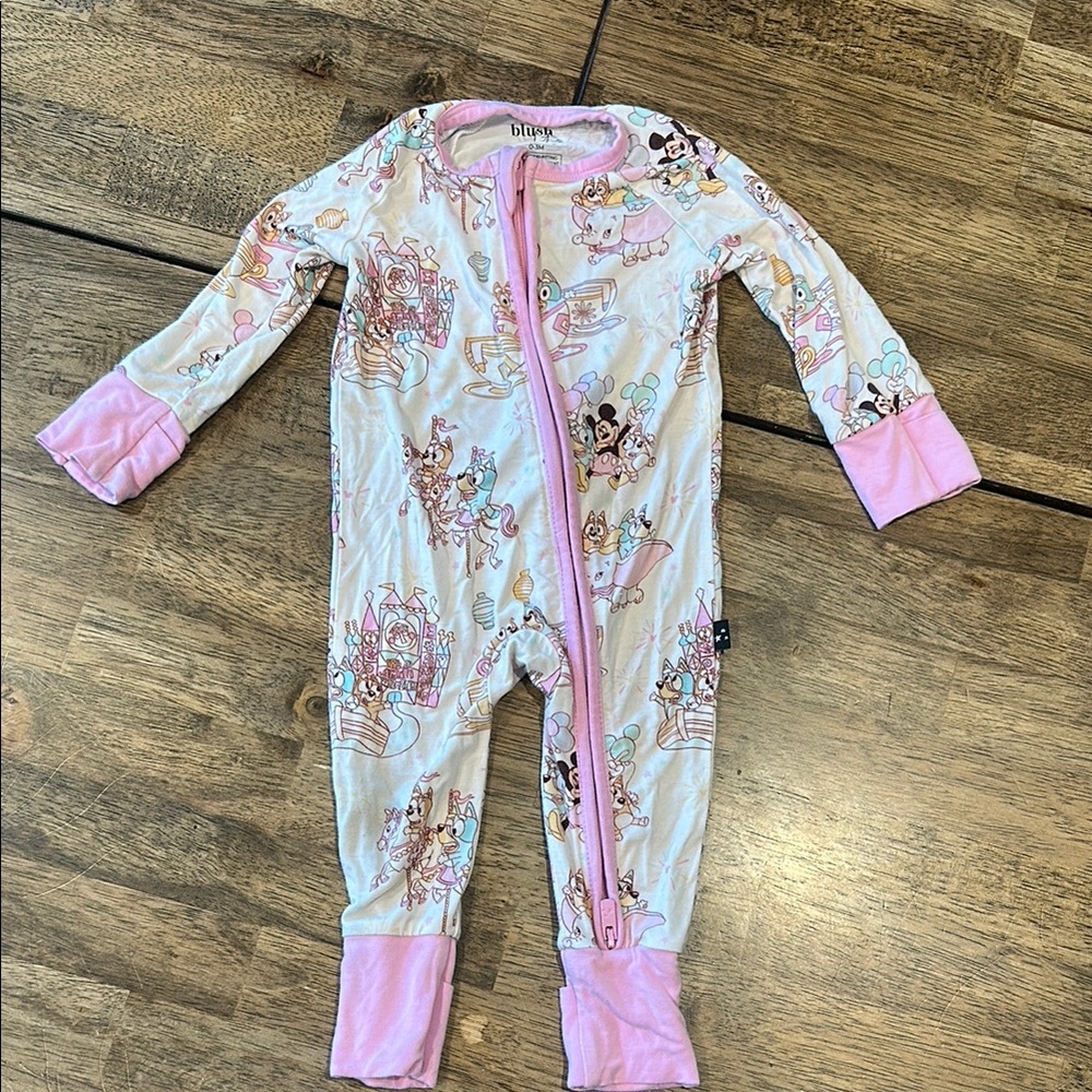 Bluey at Disneyland, Zip-Front Kids Footed Pajamas